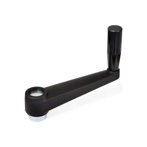 J.W. Winco MV-M Crank Handles, Nylon Plastic, Revolving Handle, Pilot Hole - 4mm, M8 Handle, 3.94"L